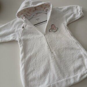 Les Bebes Babar Baby Bath Towel / Wrap hoody - new born 100% cotton